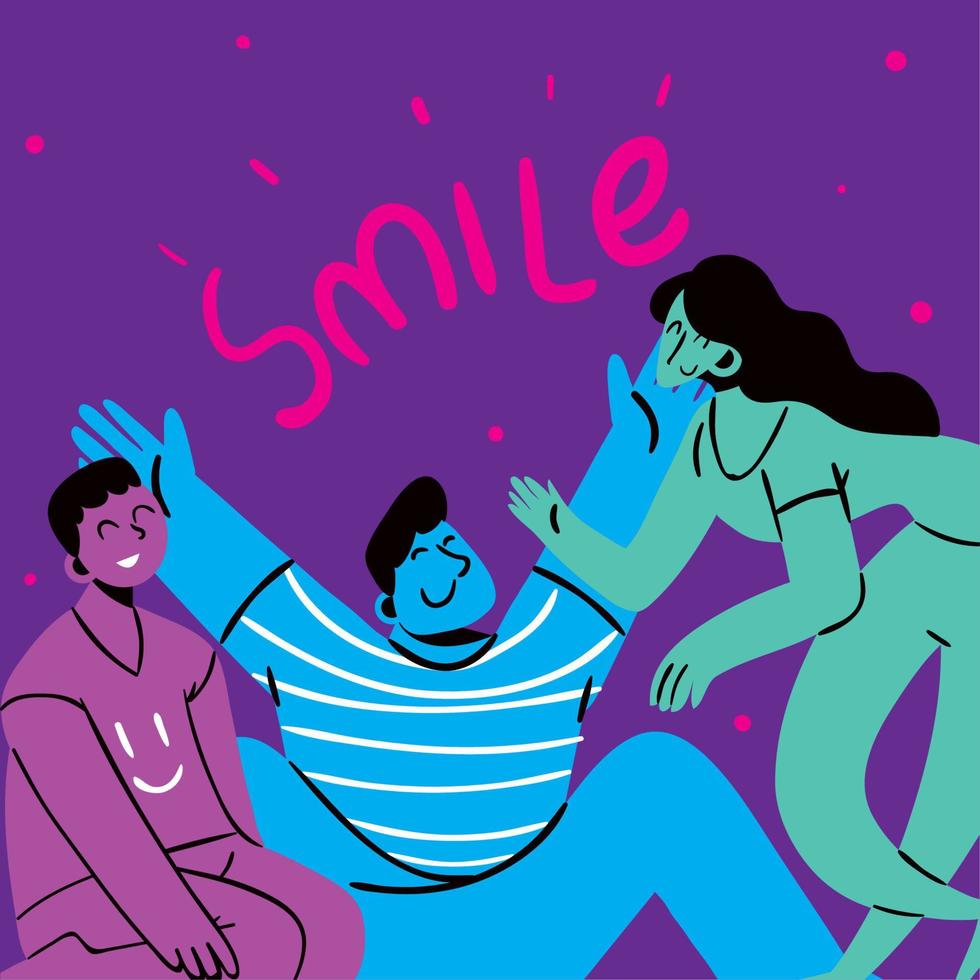 people happy characters vector