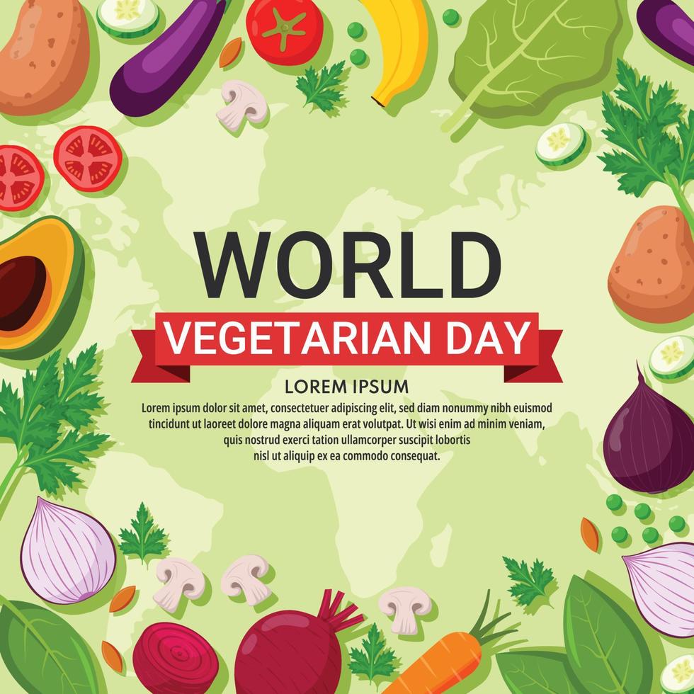 fondo del día mundial vegetariano vector