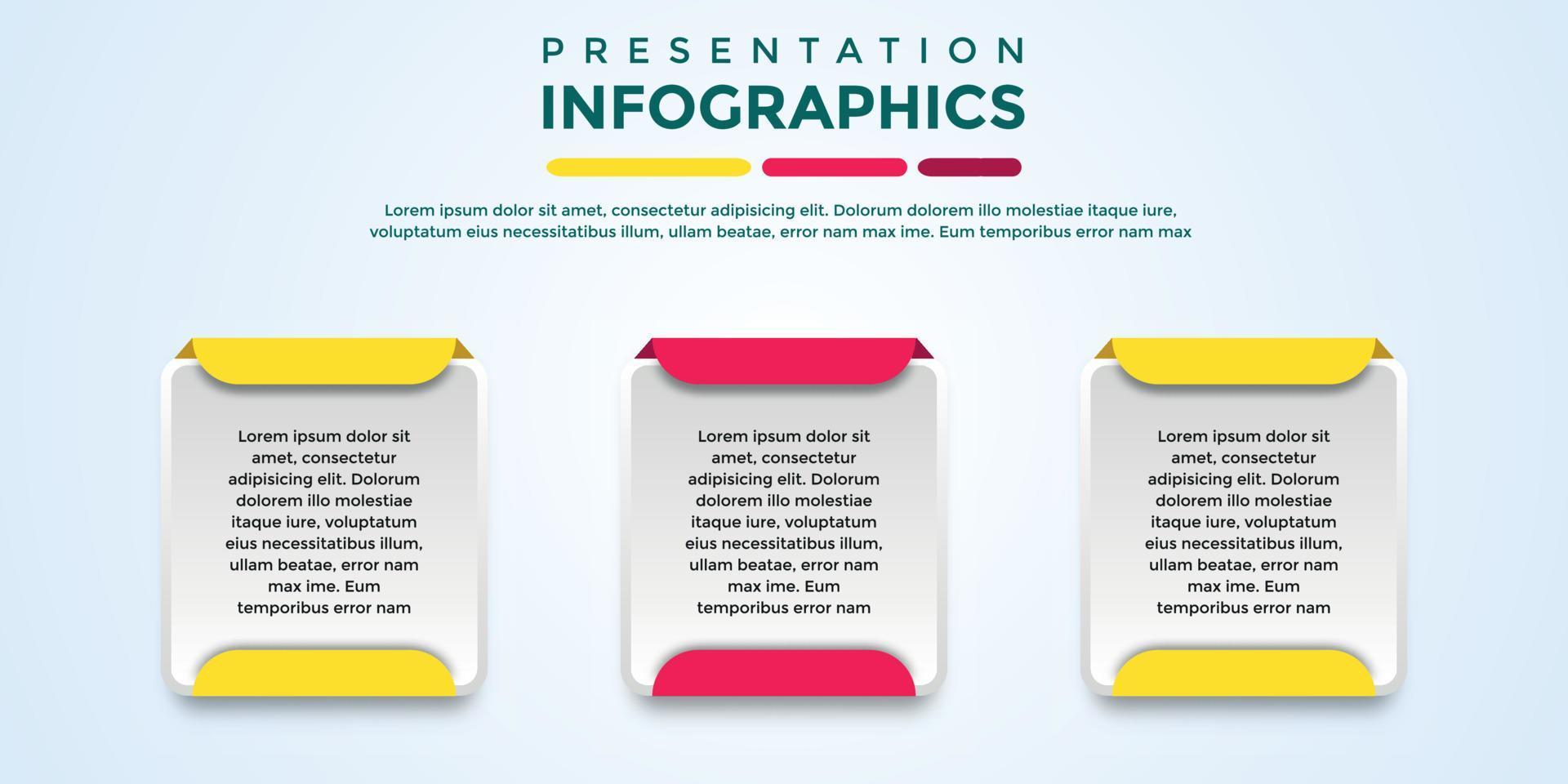 editable presentation infographic template vector