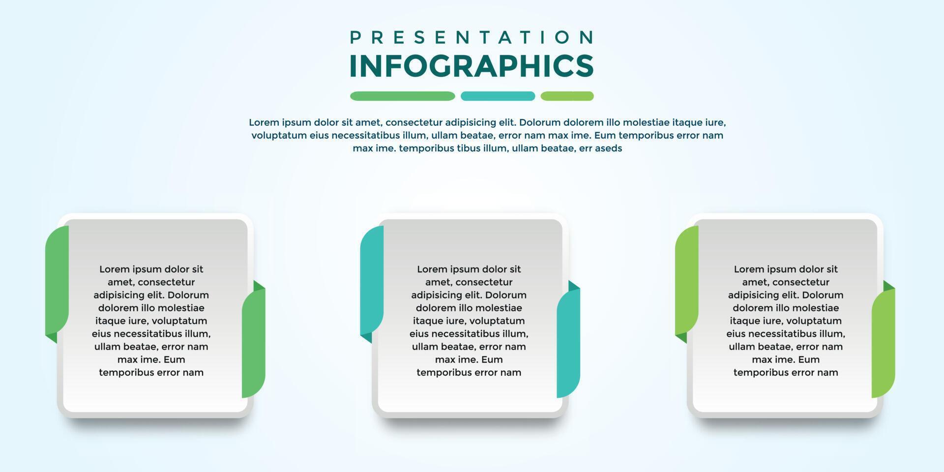 editable presentation infographic template vector