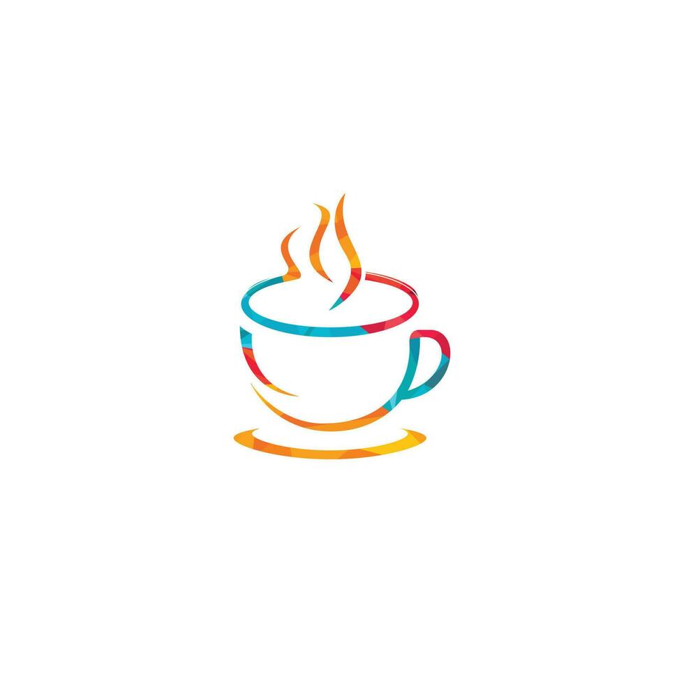 Cup of coffee vector logo design. Coffee shop logo.