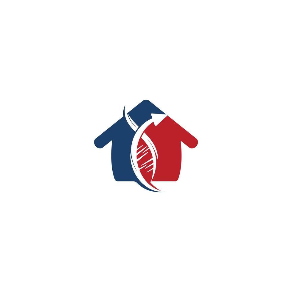 DNA home logo vector design. Health care logo design.