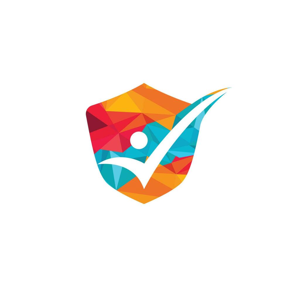 Insurance and Security Logo Design. Caring Logo Design Vector Stock Illustration.