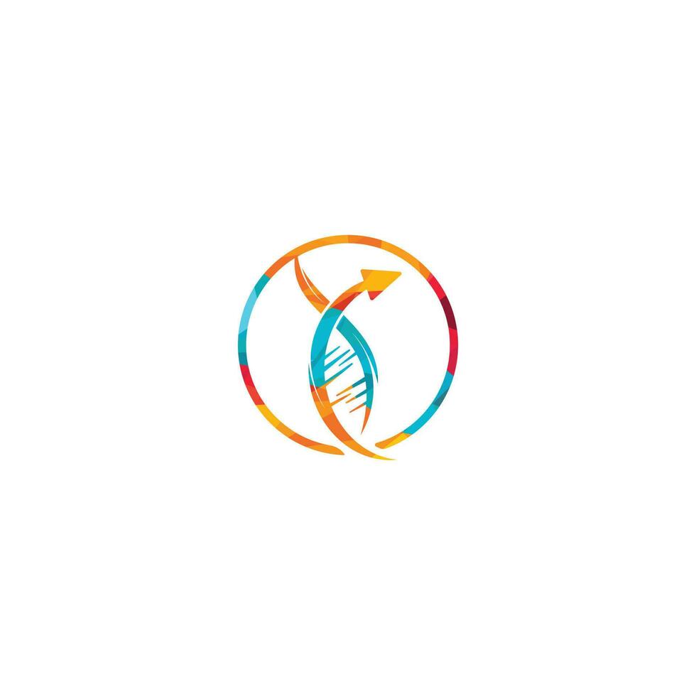 Human DNA and genetic logo design. vector