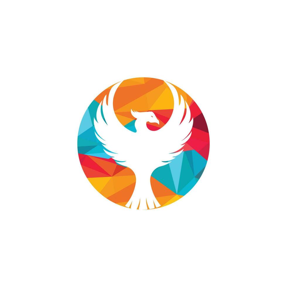 Phoenix logo design. Creative logo of mythological bird. vector