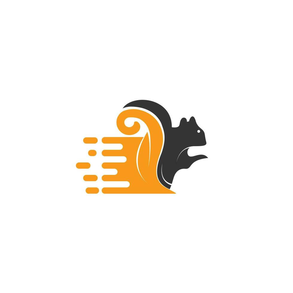 Squirrel vector logo design. Chipmunk logo design.