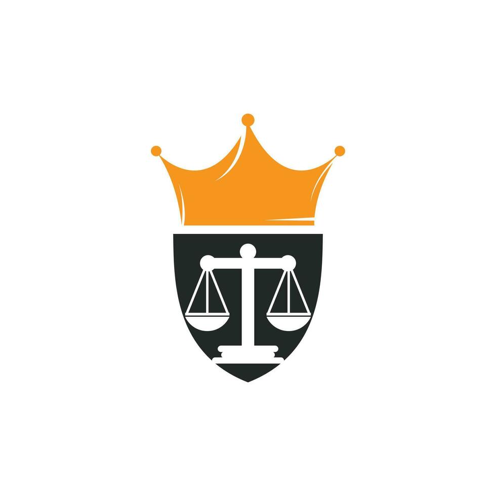 King law vector logo design. Law attorney logo concept.