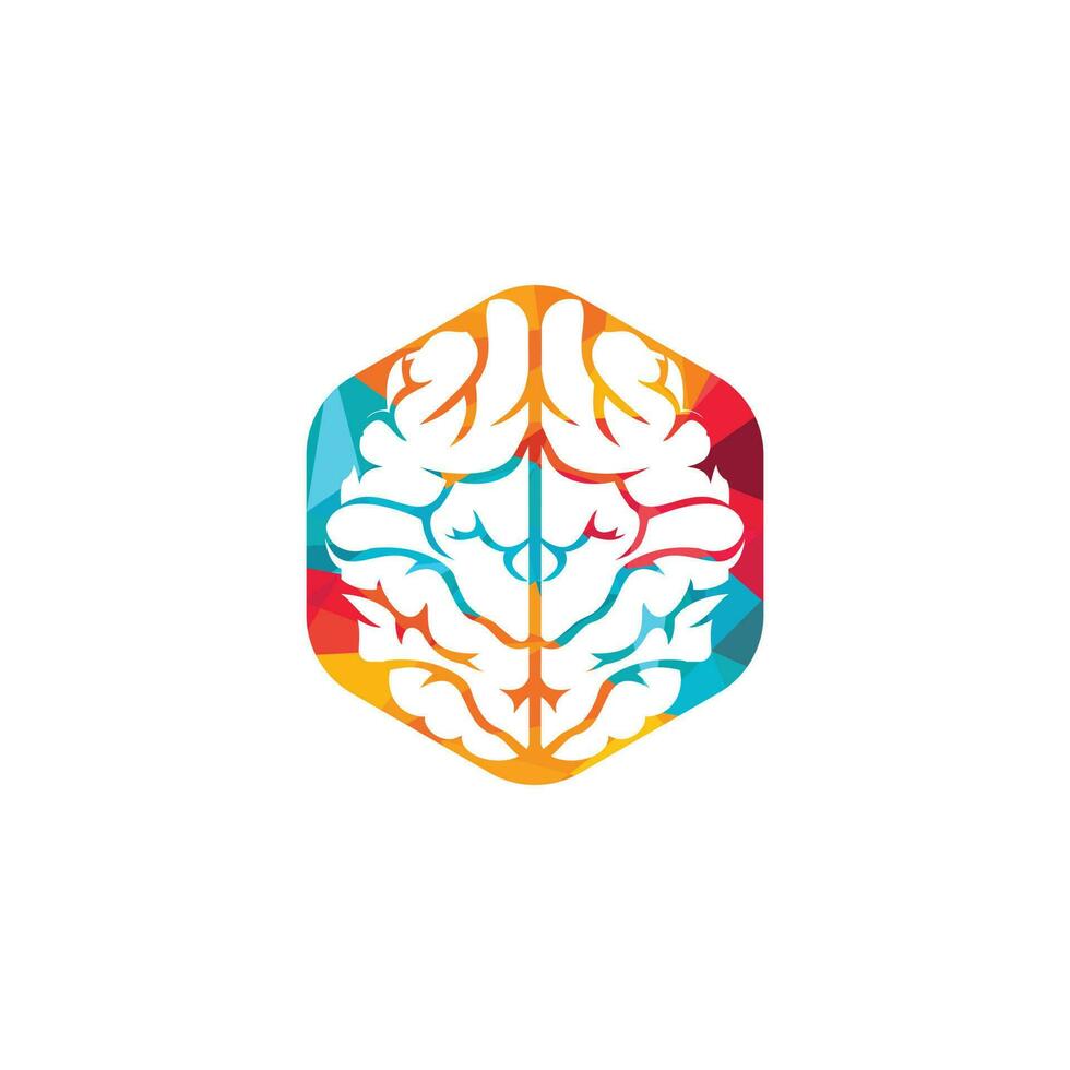 Creative brain logo design. Think idea concept.Brainstorm power thinking brain Logotype icon. vector