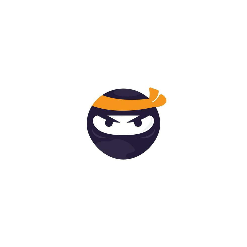 Ninja vector logo design template.
