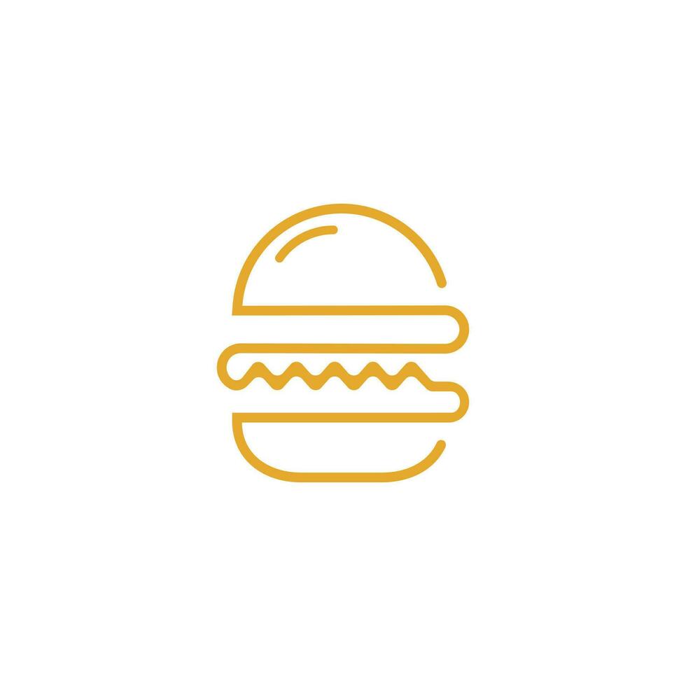 diseño de logotipo de vector de hamburguesa. logotipo de la cafetería de hamburguesas.