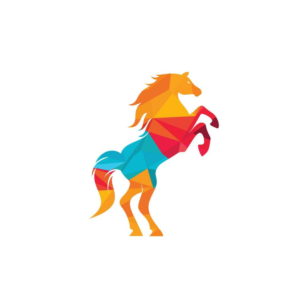 diseño de logotipo de vector de caballo. diseño de logotipo de carreras de caballos.