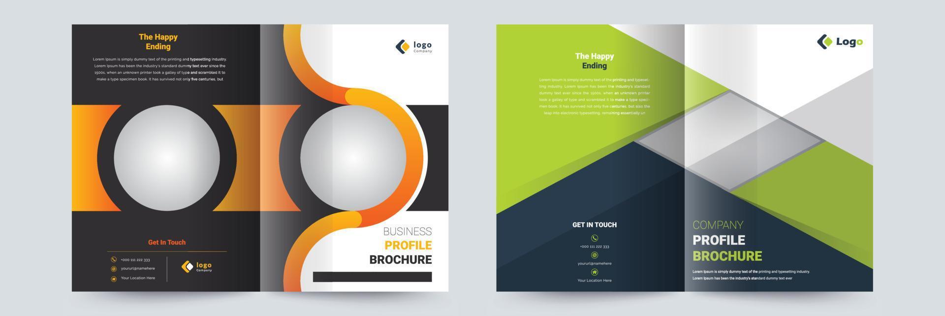 Company Profile Brochure Cover Design Template adept for multipurpose Projects vector