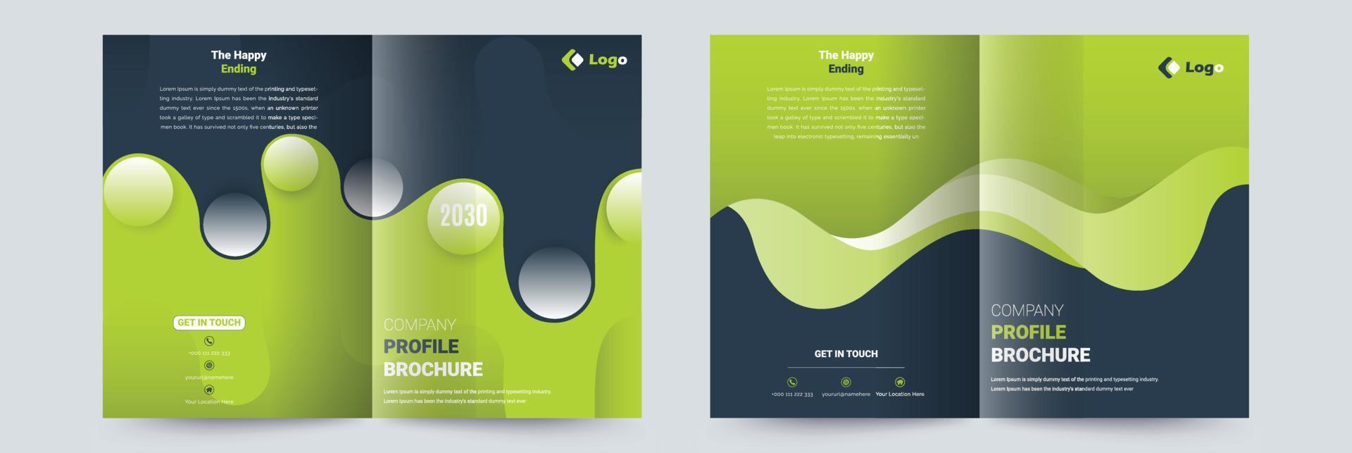 Company Profile Brochure Cover Design Template adept for multipurpose Projects vector