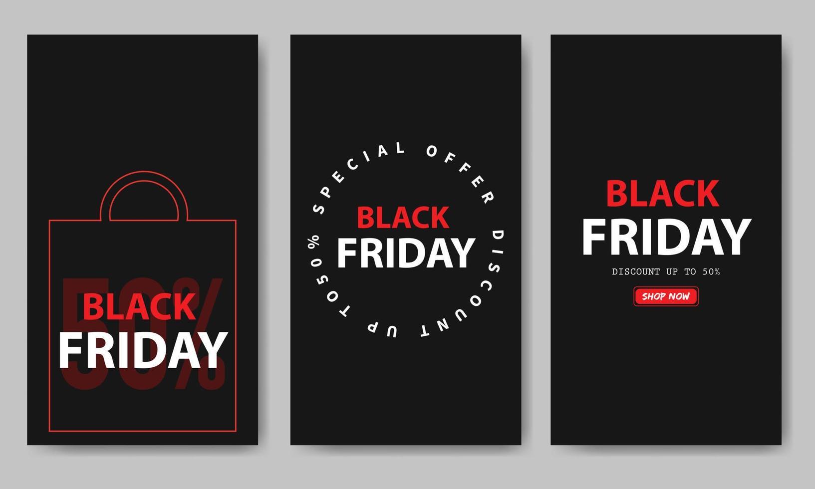 Black Friday Bundle Template Flat vector