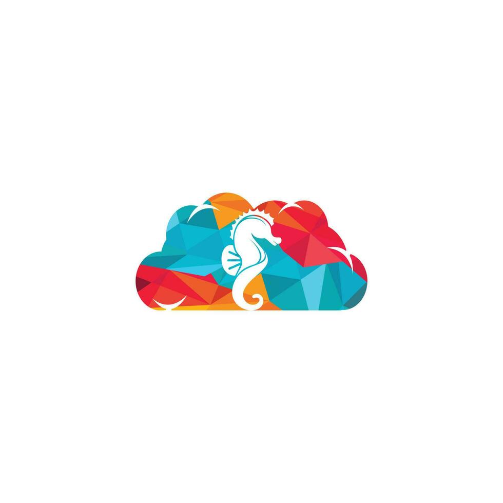 Sea Horse vector logo design.