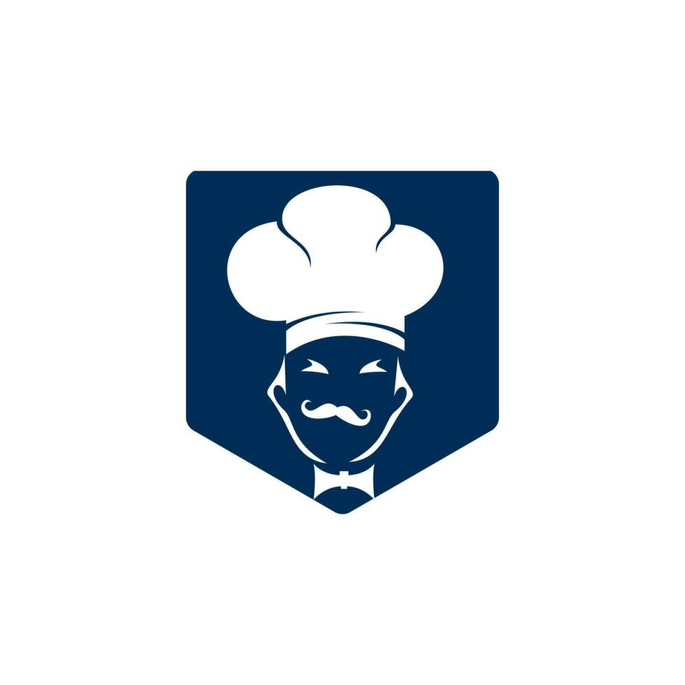 diseño de logotipo de vector de chef. concepto de logotipo de cocina y restaurante.