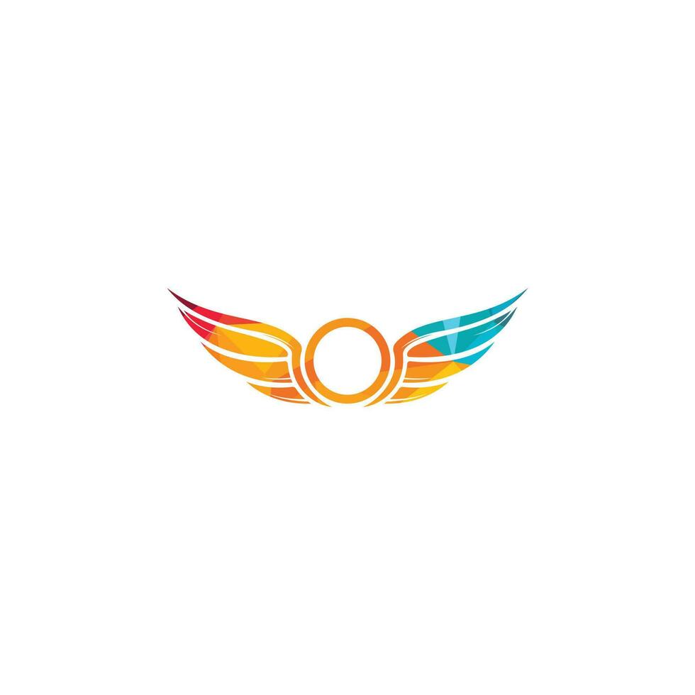 Wings logo vector design. Aviation logo concept.