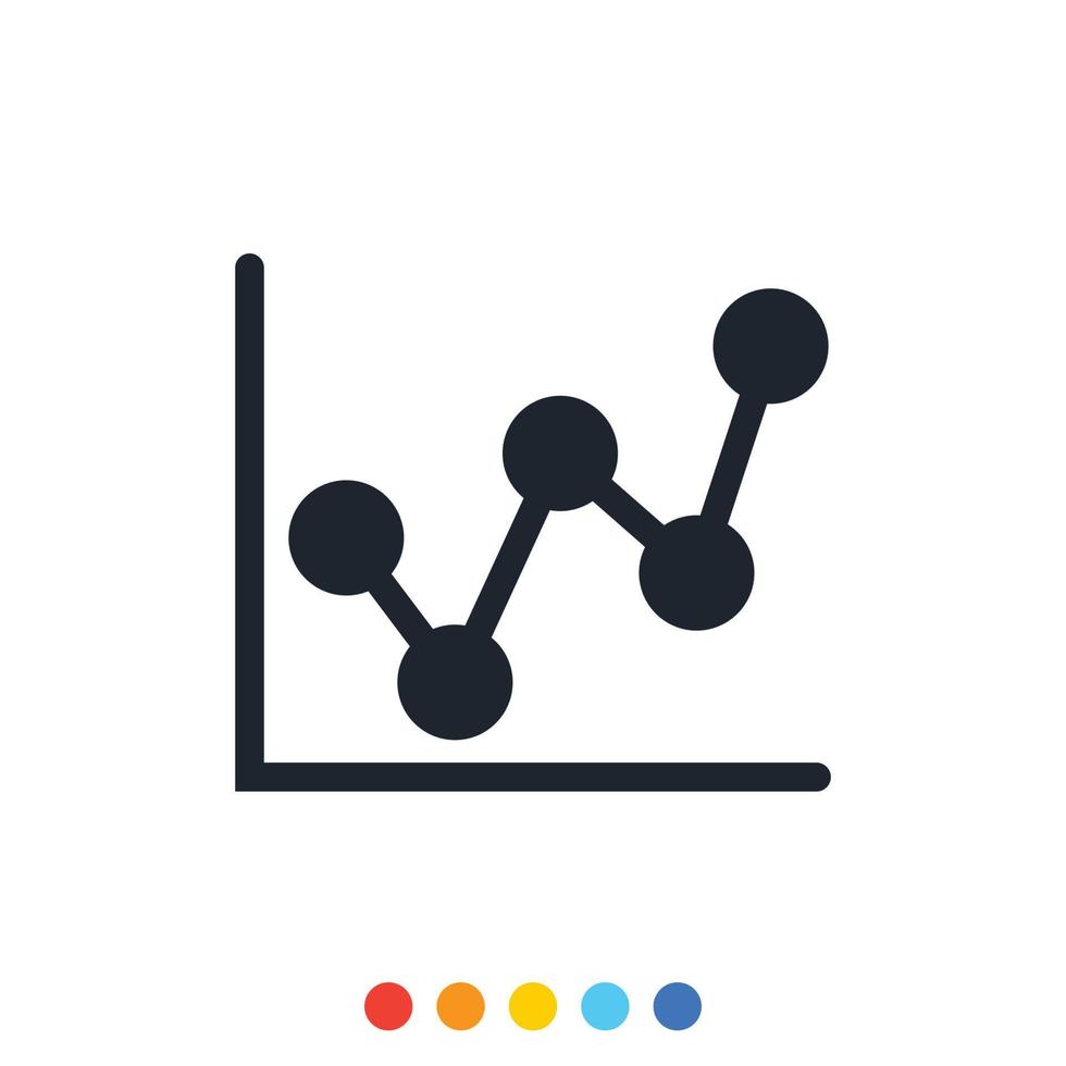 gráfico de negocios de icono o diagrama de gráfico. vector