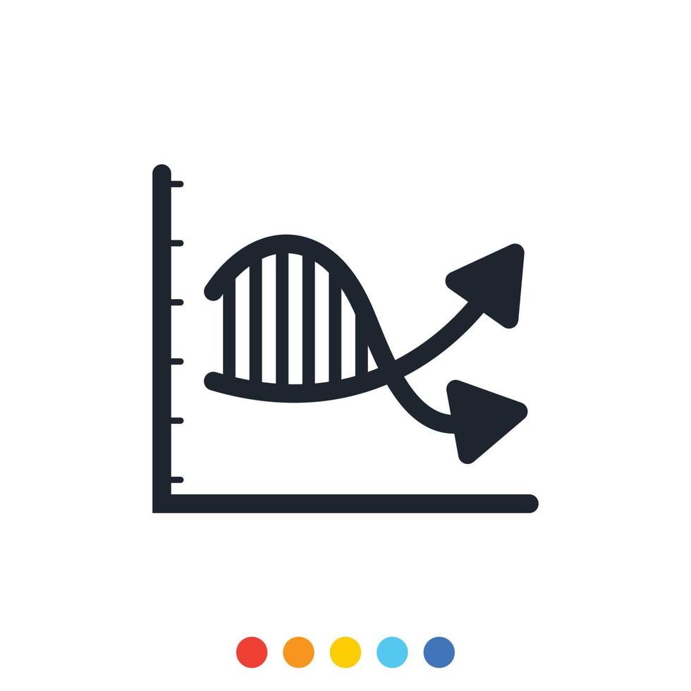 Icon business graph or chart diagram. vector