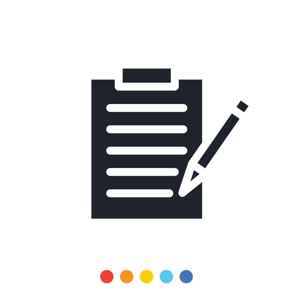Simple document icon, Vector and Illustration.