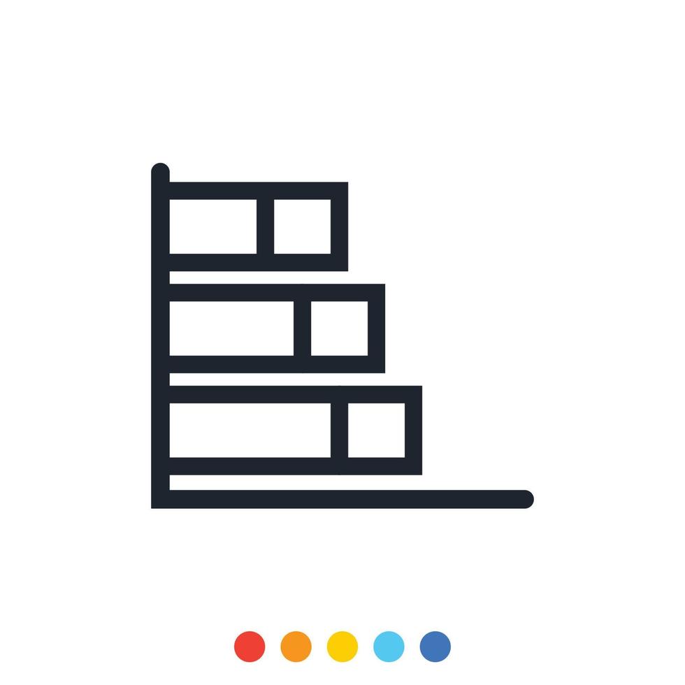 Icon business graph or chart diagram. vector