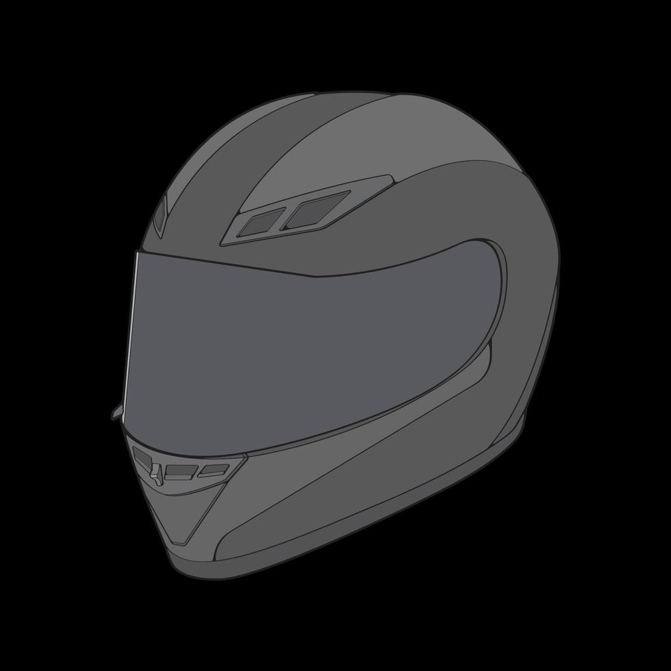 casco de bloque ilustración vectorial de cara completa, concepto de casco, vector de casco, arte vectorial