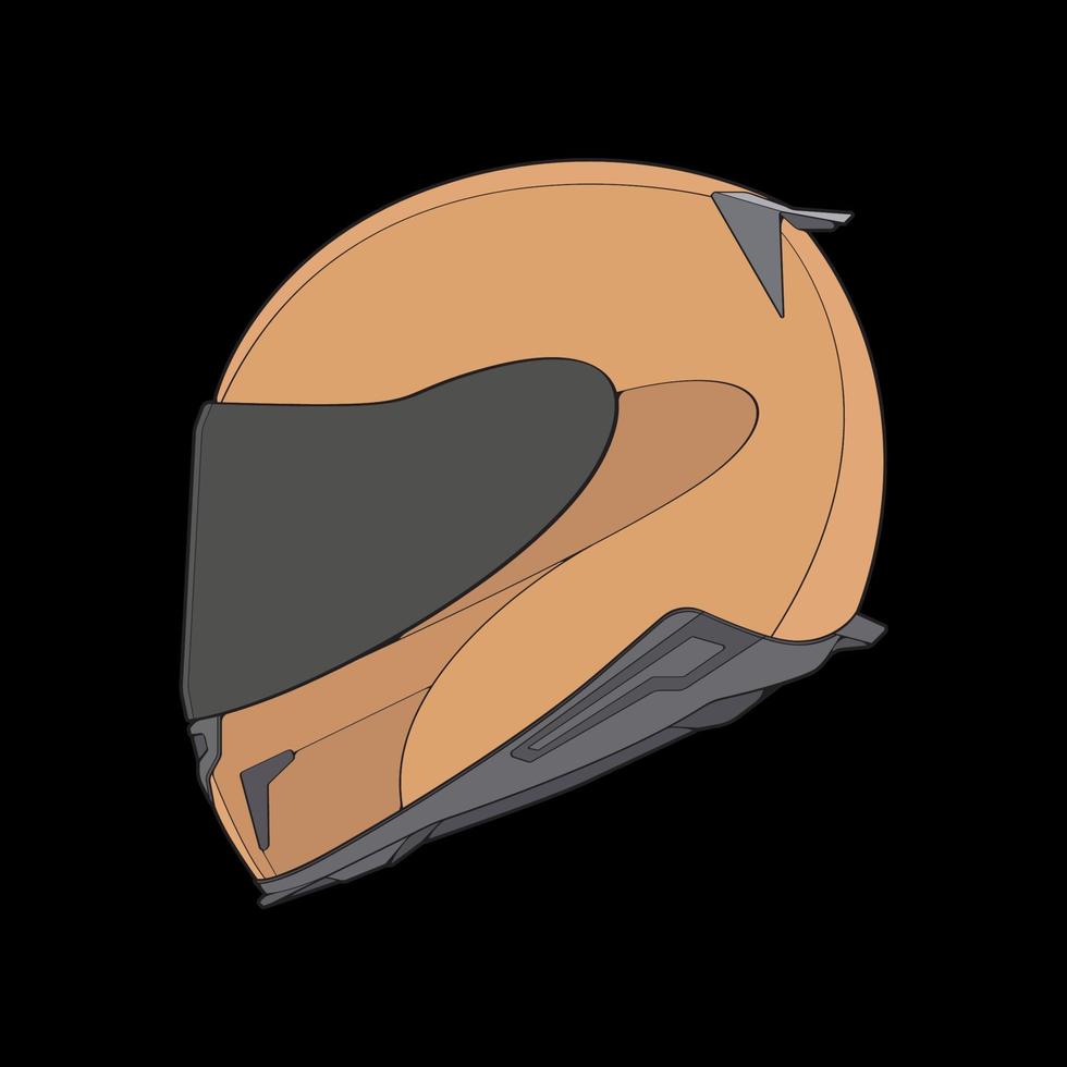 casco de bloque ilustración vectorial de cara completa, concepto de casco, vector de casco, arte vectorial