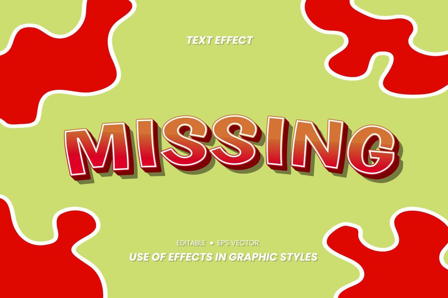 Effect Text Stickers with 3D Letters. vector