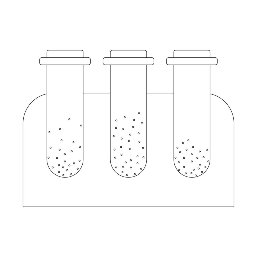 rack with three test tube vector