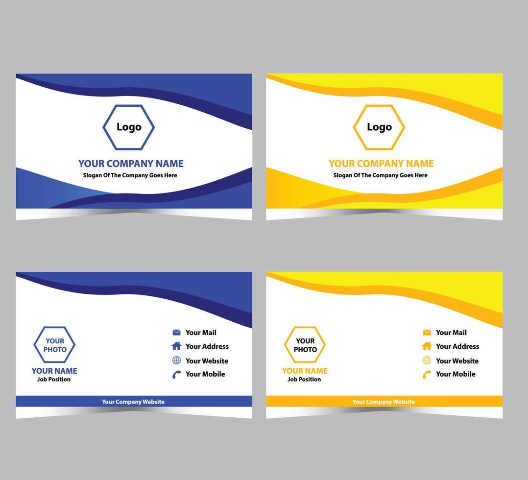 Business Card Template Collection Free Vector