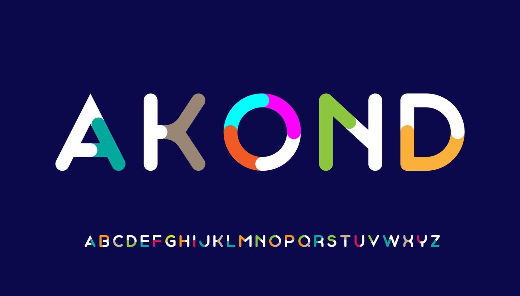 colorful editable calligraphy capital alphabet letter logo design vector