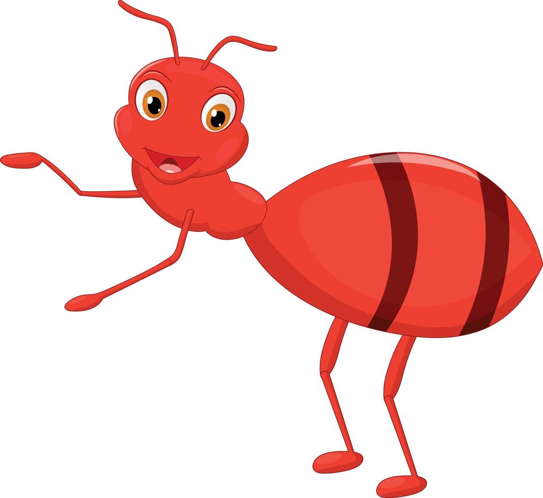 Happy And Standing Ant Vector Illustration Graphic