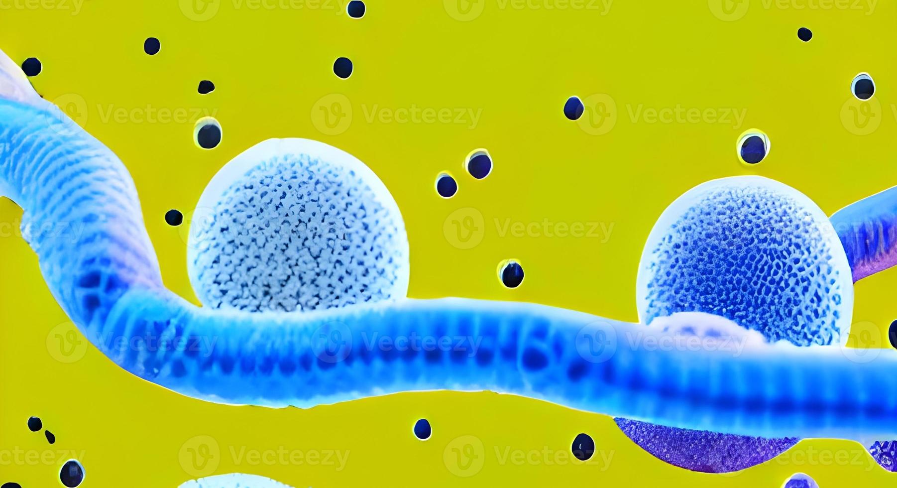 bacteria virus or germs microorganism cells. 3d rendering photo