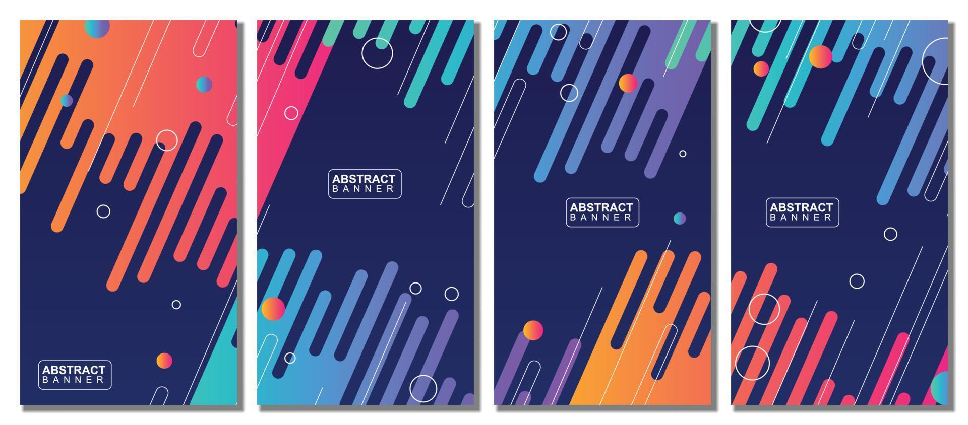 Abstract modern template set background. vector