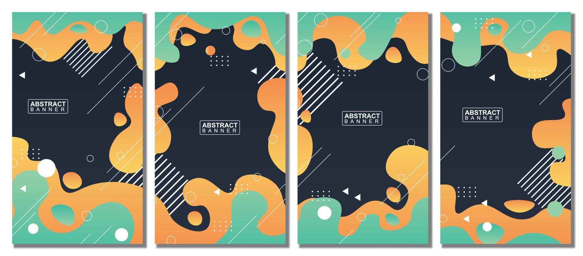 Abstract modern template set background. vector