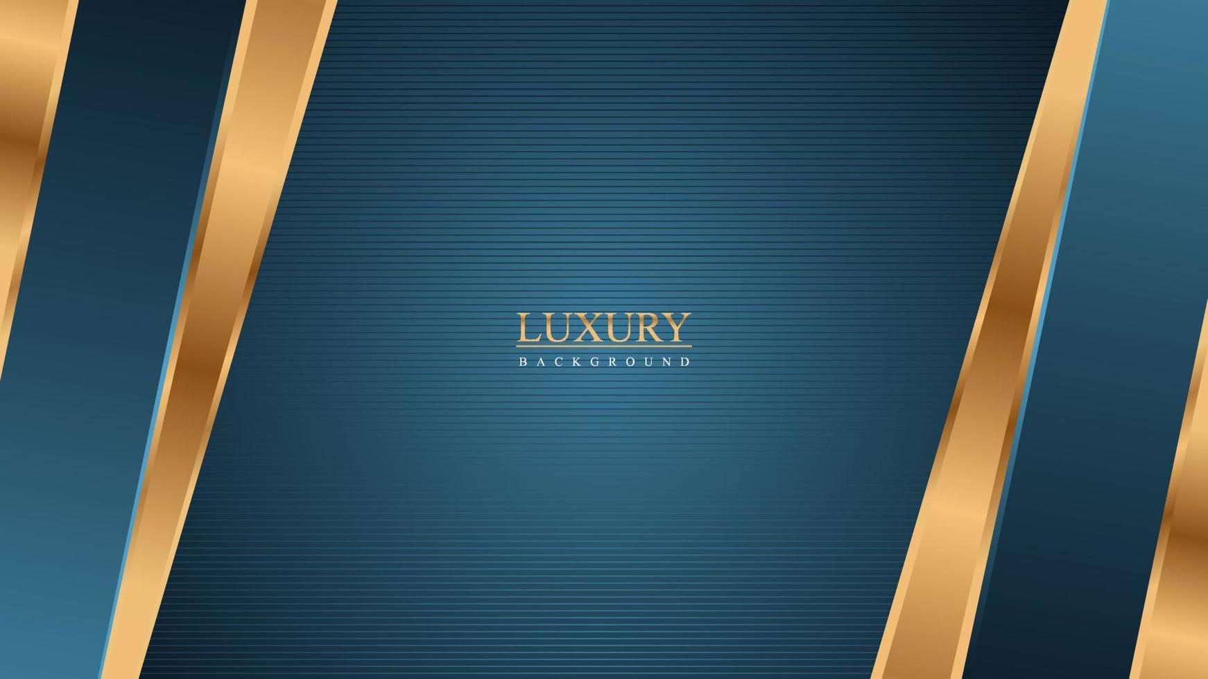 Blue gold elegant luxury abstract background for presentation vector