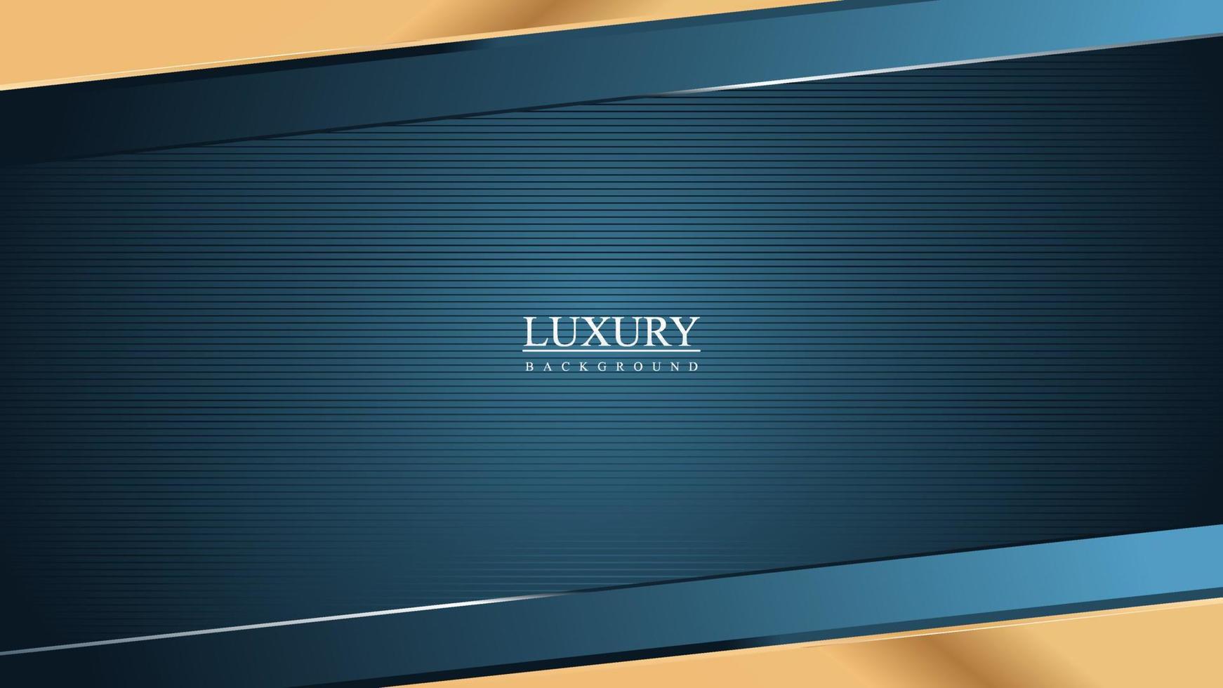 Luxury blue gold background template design vector