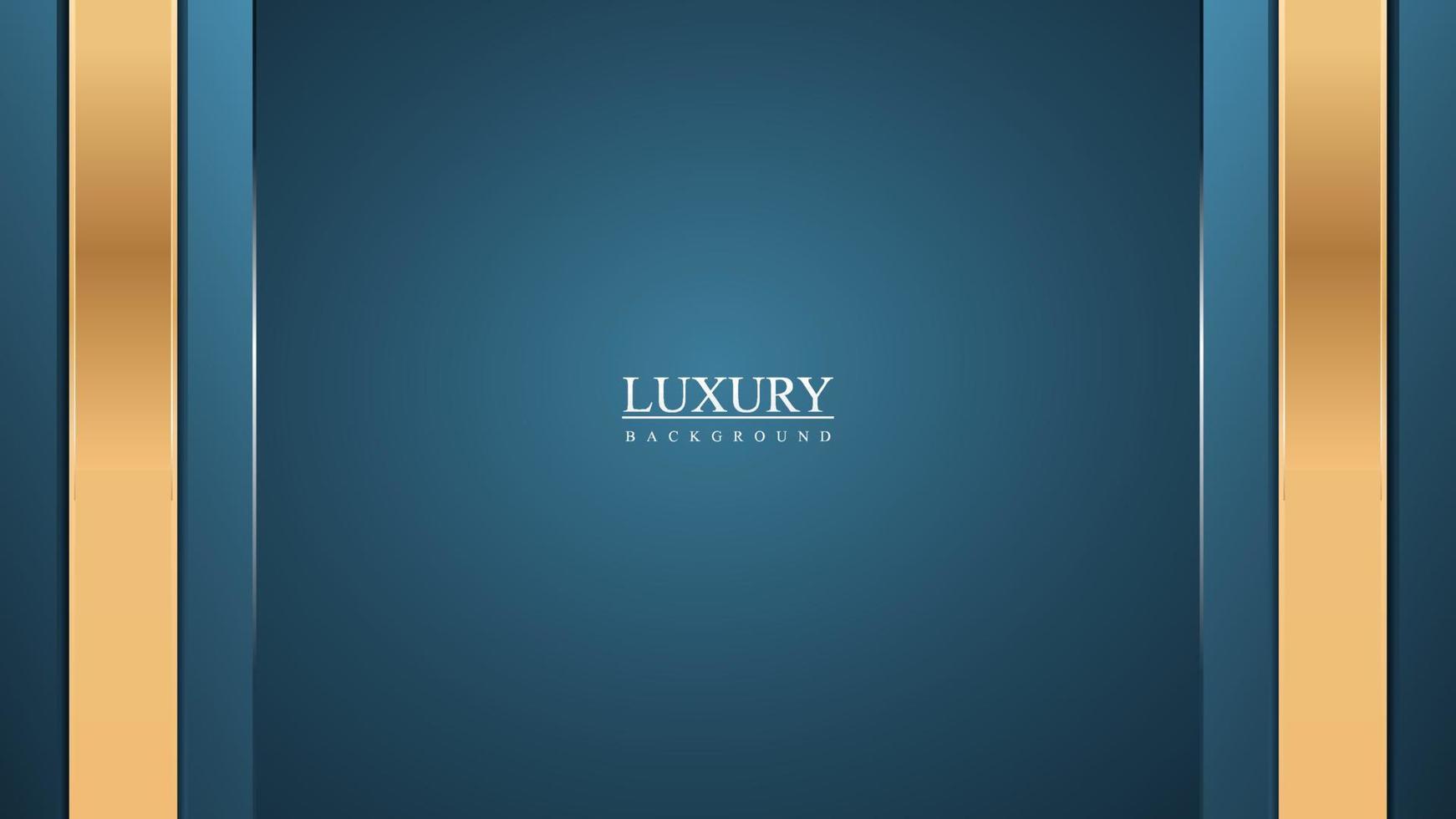 Luxury dark blue gold background vector