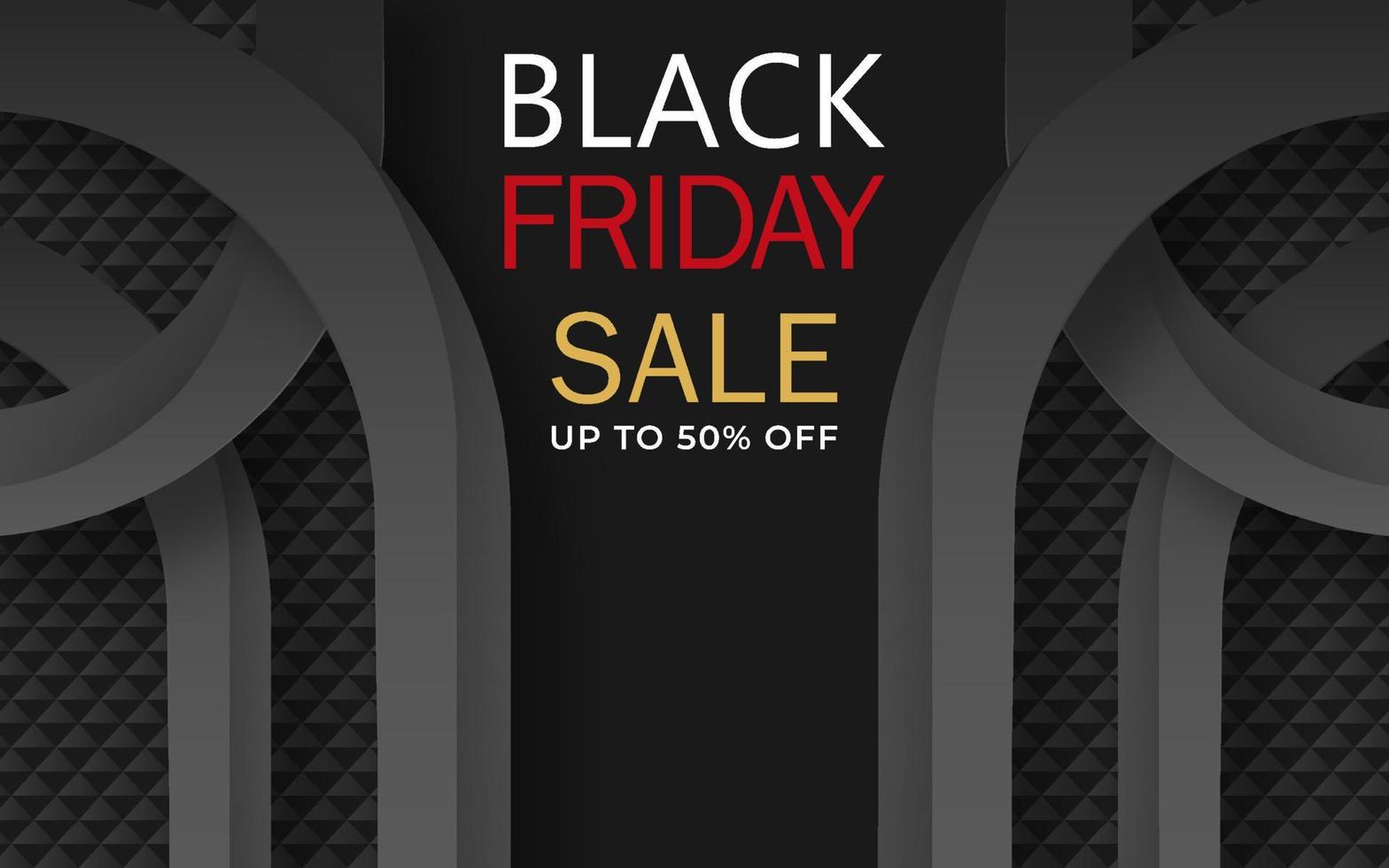 Black Friday Sale. Banner, poster, logo on dark background vector