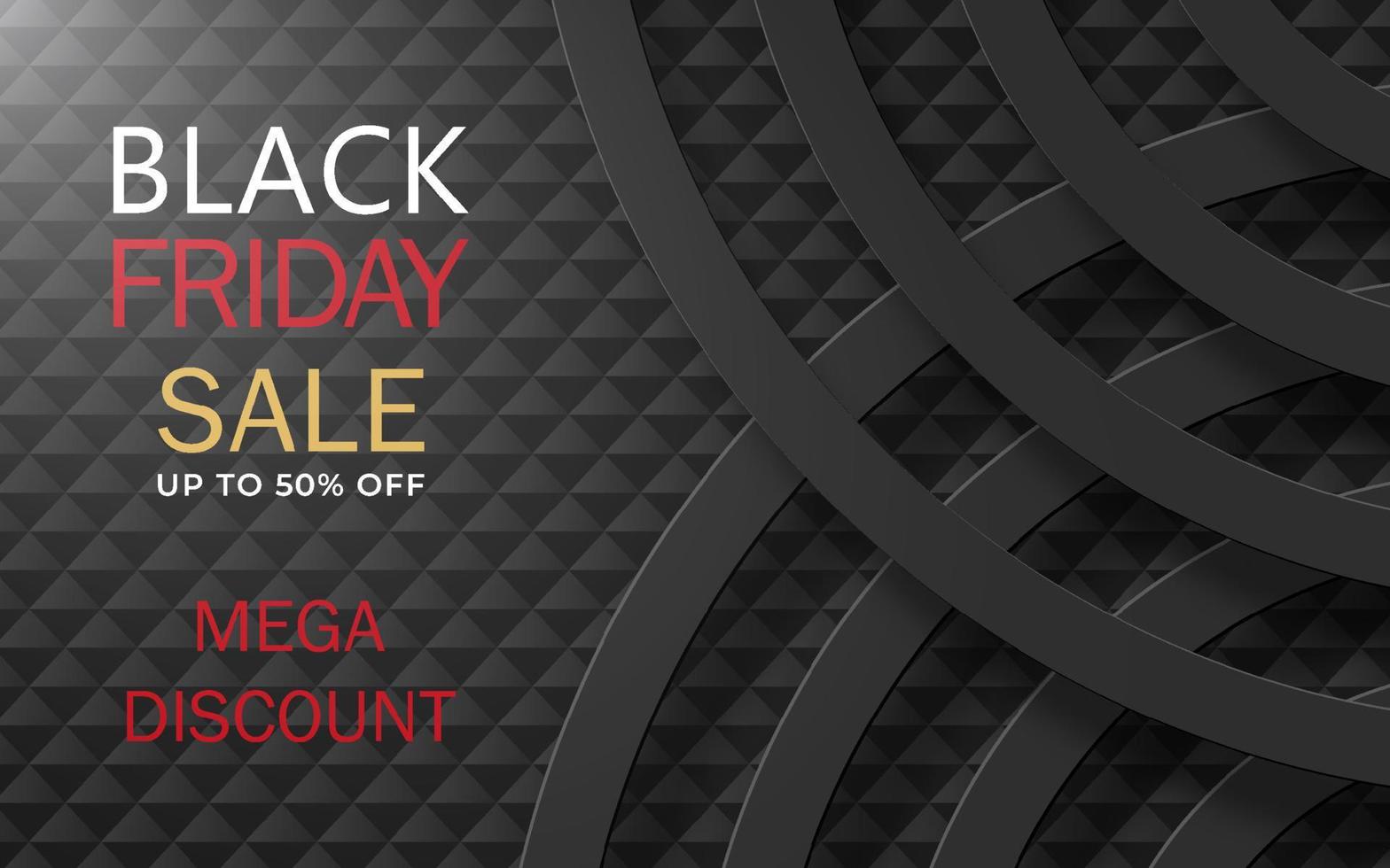 Black Friday Sale. Banner, poster, logo on dark background vector