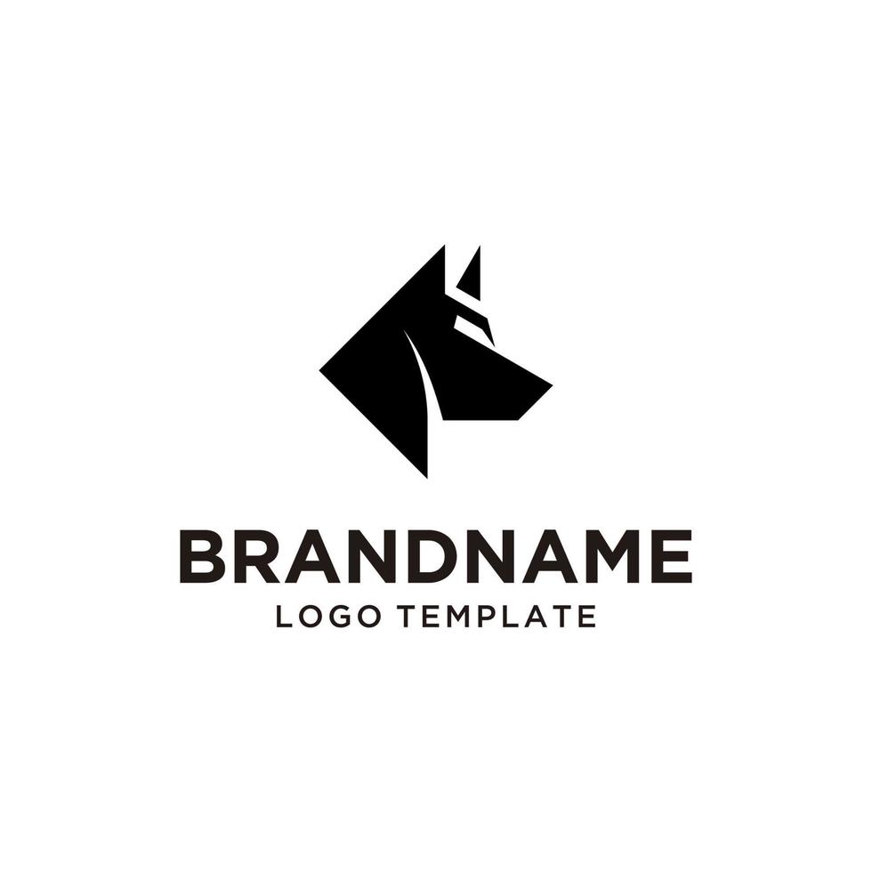 Dog Simple Head Logo Vector Abstract
