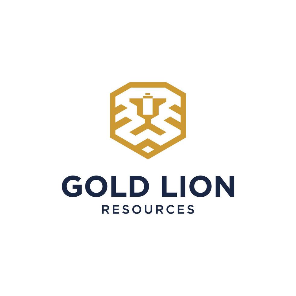 Lion Logo Vector Abstract Business Modern