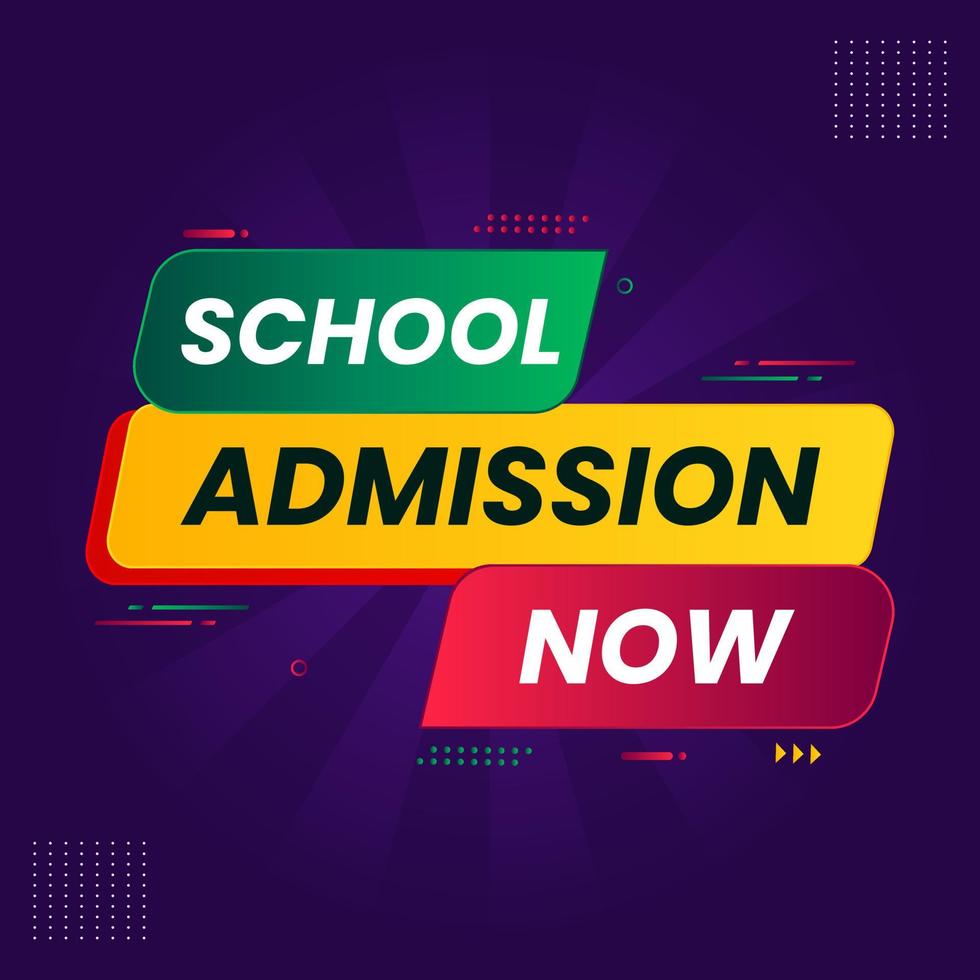 school admission open now banner vector speed style shape