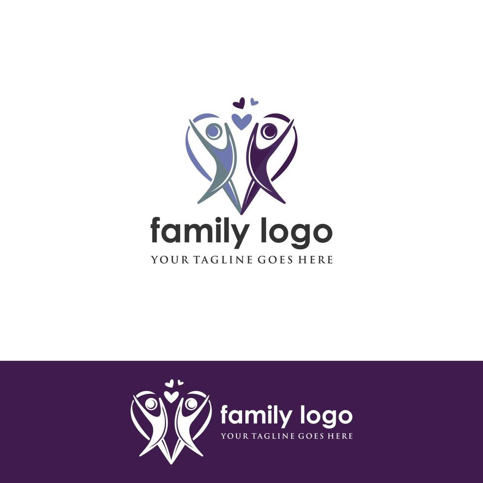 Abstract family icon. Shared symbol. Vector logo