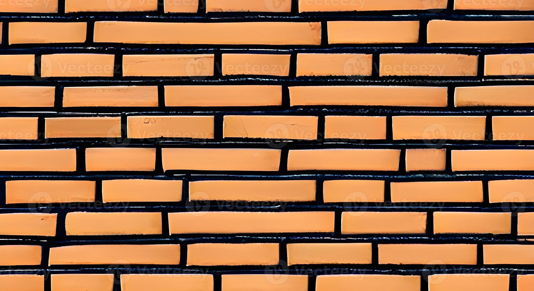 Weathered texture of stained old dark brown and red brick wall background, grungy rusty blocks of stone-work technology, colorful horizontal architecture photo