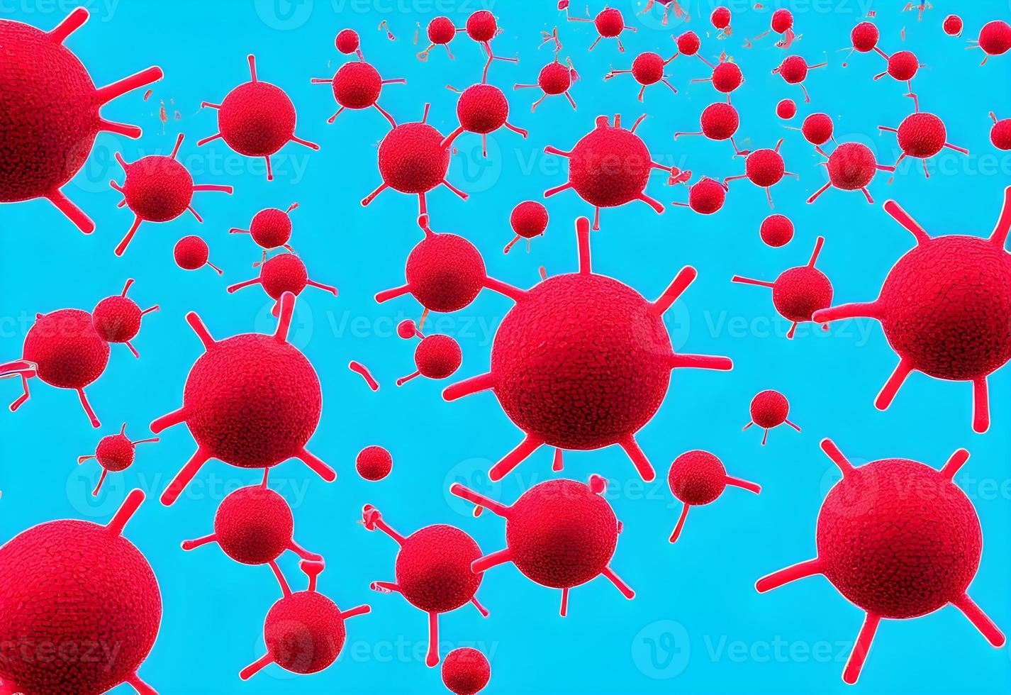 Virus background with disease cells photo