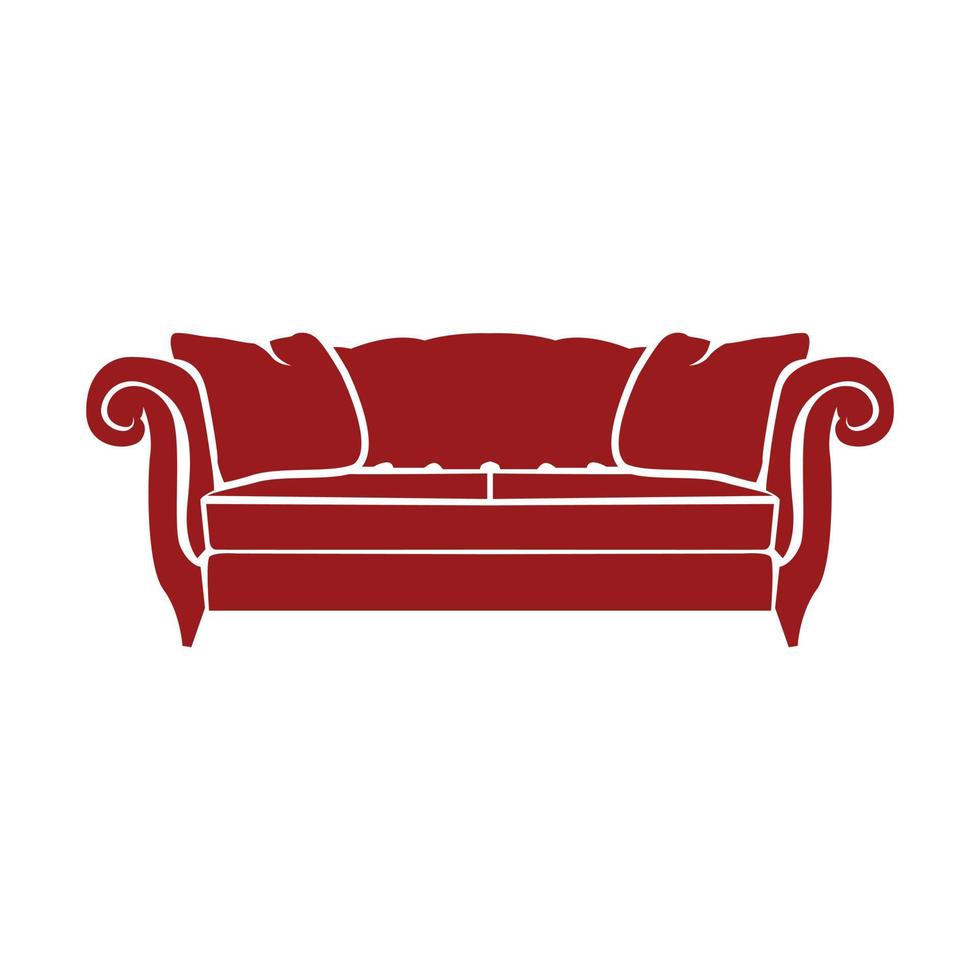 sofa vector silhouette illustration