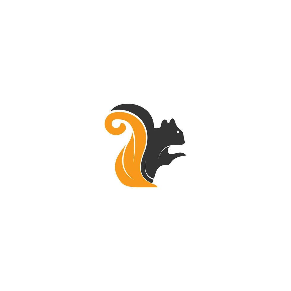 Squirrel vector logo design. Chipmunk logo design.