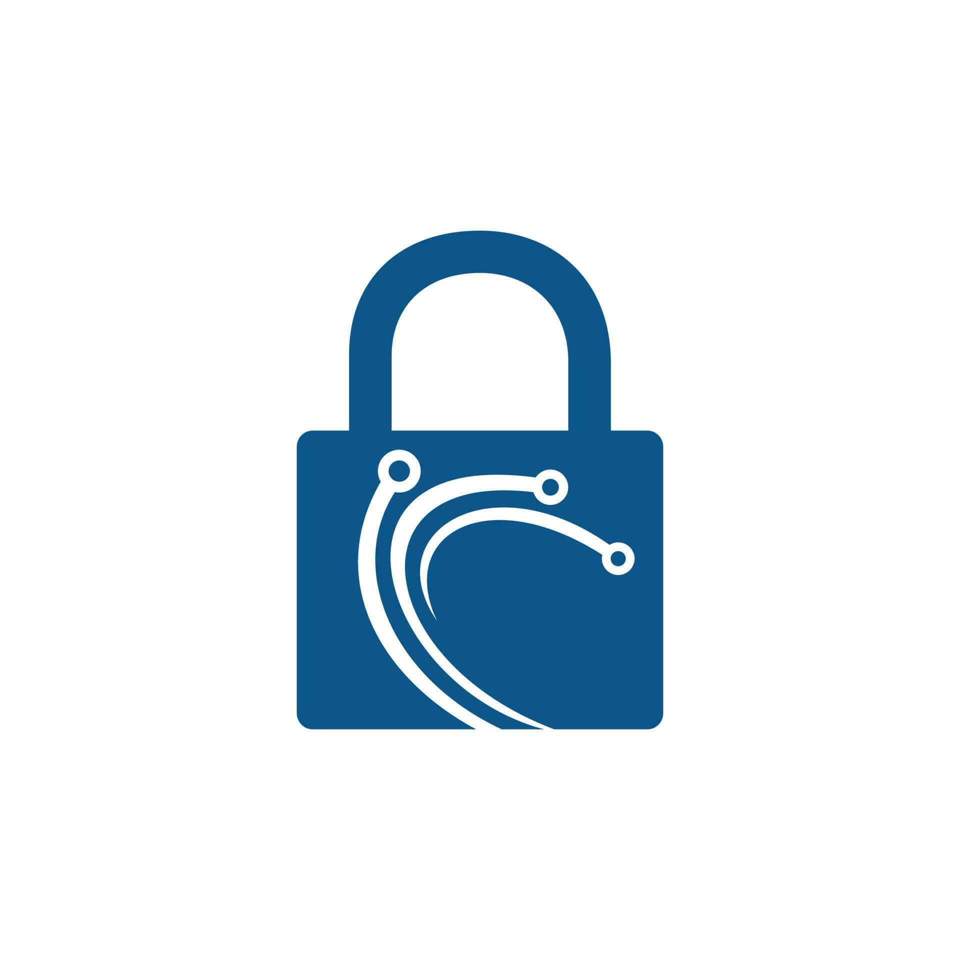 Lock Tech Logo Design Template. Cyber security logotype. 11470120
