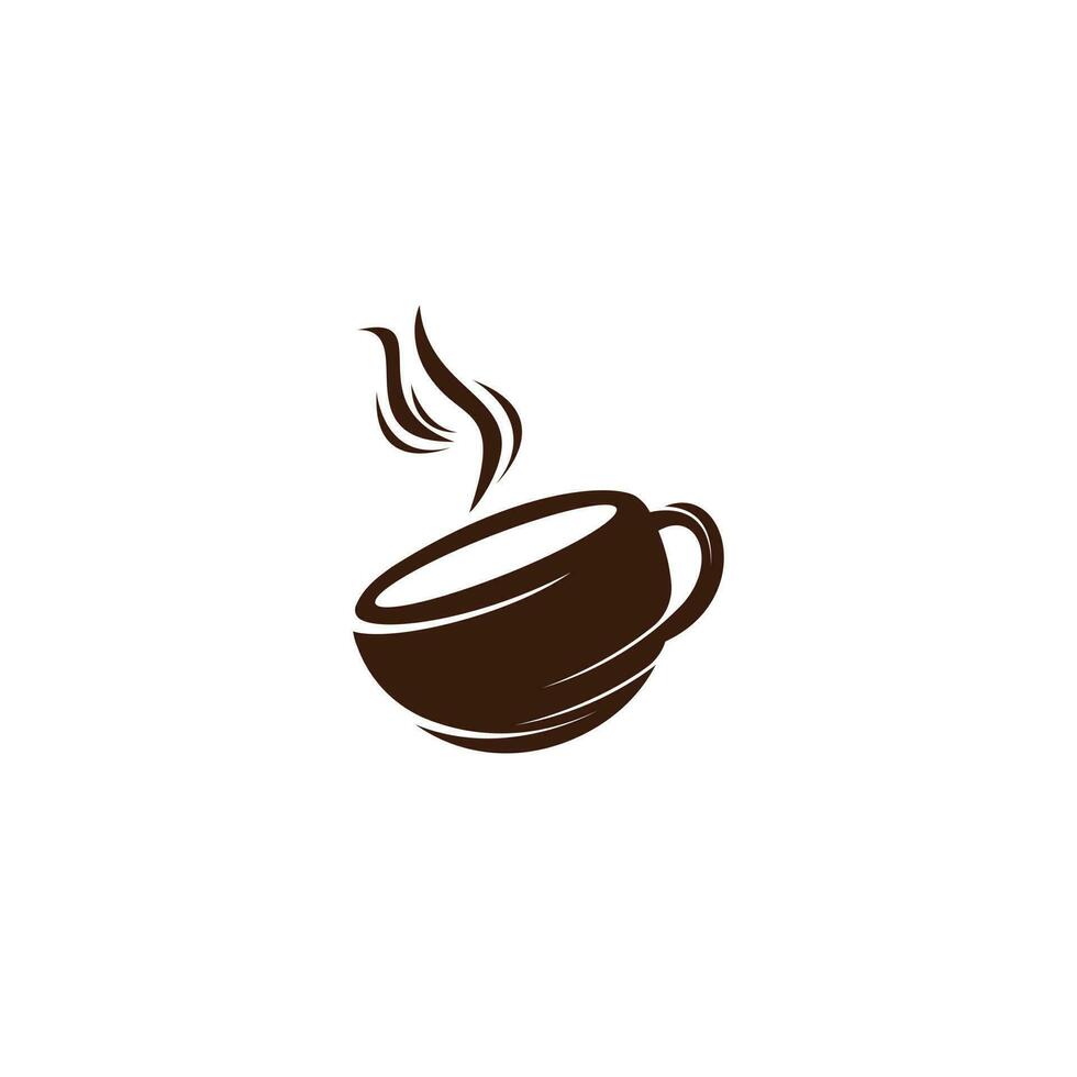 taza de diseño del logotipo del vector de café. logotipo de la cafetería.